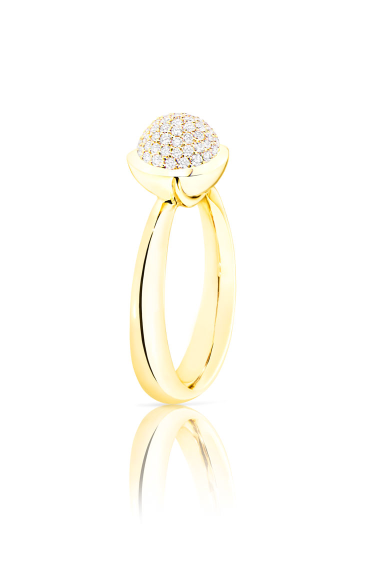 TAMARA COMOLLI  BOUTON RING SMALL MIT DIAMANTEN PAVE 