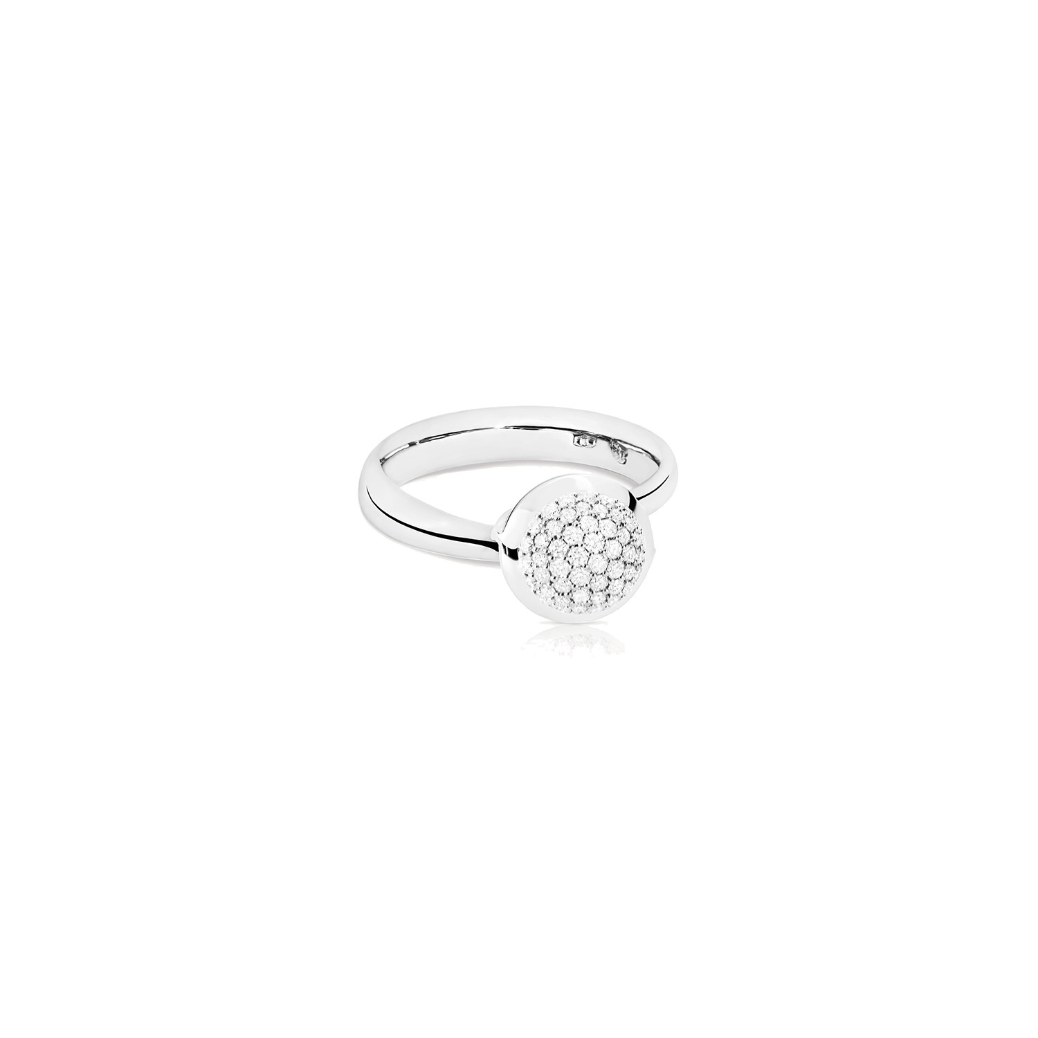 TAMARA COMOLLI  BOUTON RING SMALL MIT DIAMANTEN PAVE 