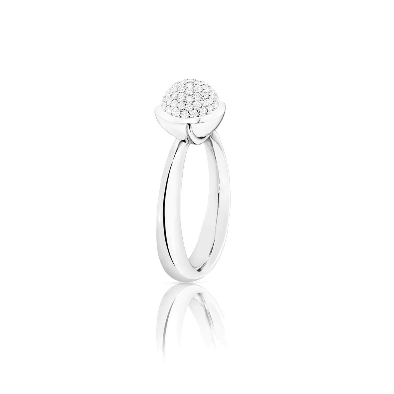 TAMARA COMOLLI  BOUTON RING SMALL MIT DIAMANTEN PAVE 