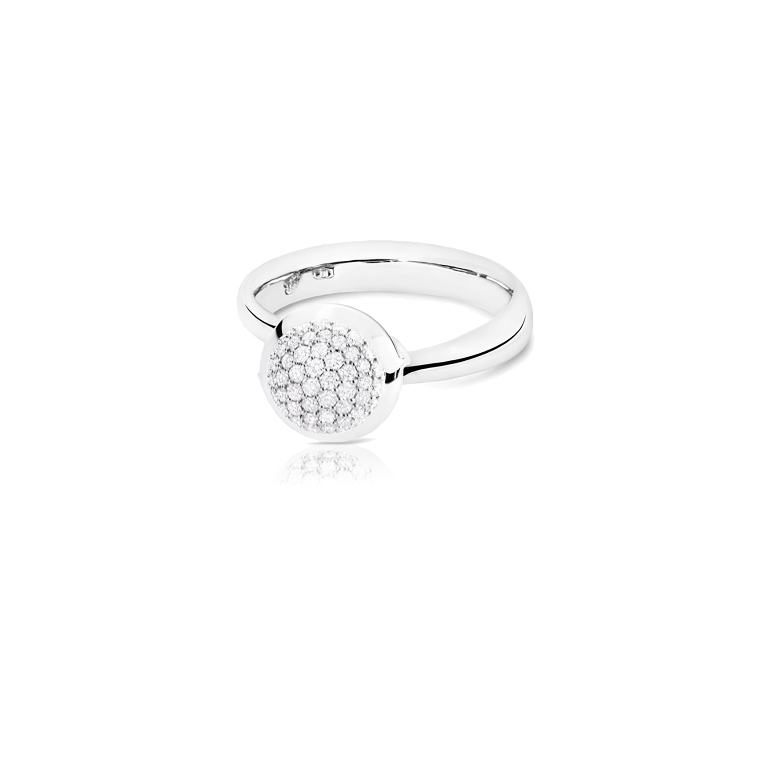 TAMARA COMOLLI  BOUTON RING SMALL MIT DIAMANTEN PAVE 