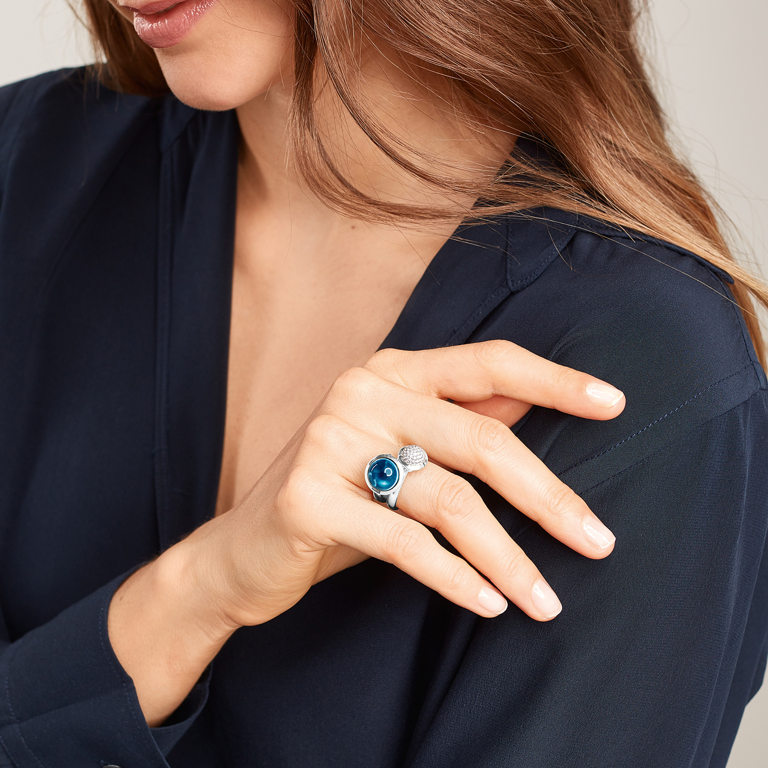 TAMARA COMOLLI  BOUTON RING SMALL SWISS TOPAS 